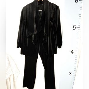 Apt. 9 Black Velour Goth 2PC Cardigan & Pants Loungewear Set 3X/18W